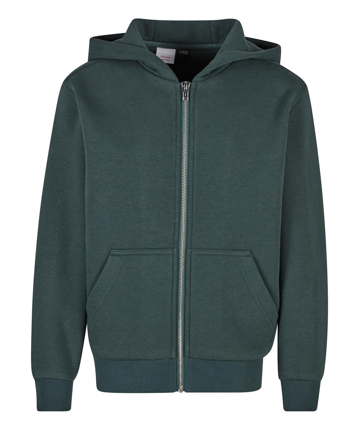 Kids fluffy zip hoodie - BY316 - Bottle Green - Customisable Hoodies