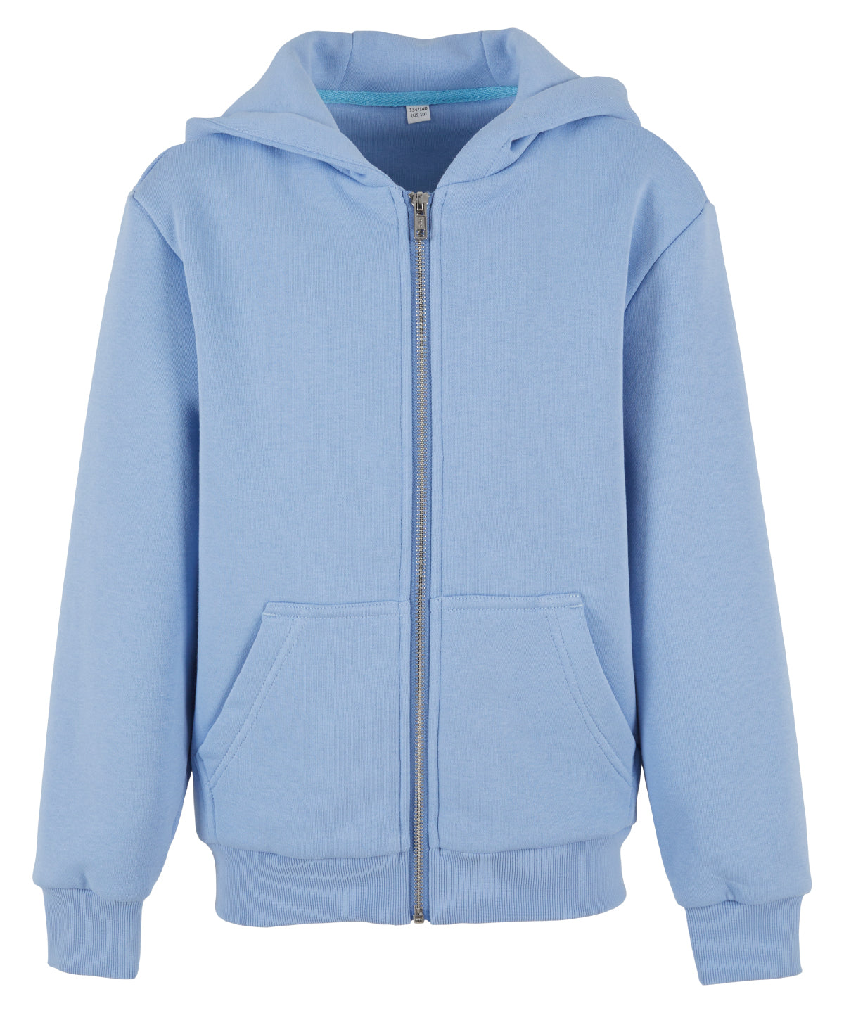 Kids fluffy zip hoodie - BY316 - Powder Blue - Customisable Hoodies