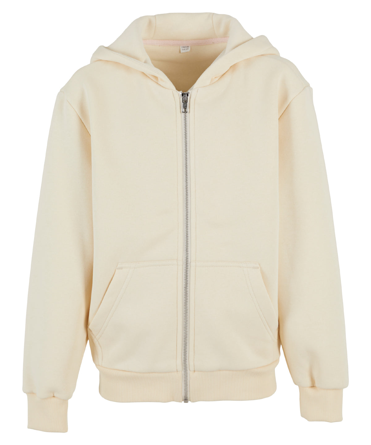 Kids fluffy zip hoodie - BY316 - White Sand - Customisable Hoodies