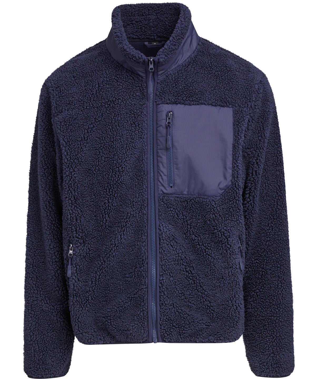 Bonded sherpa jacket - BY406 - Navy - Customisable Fleece