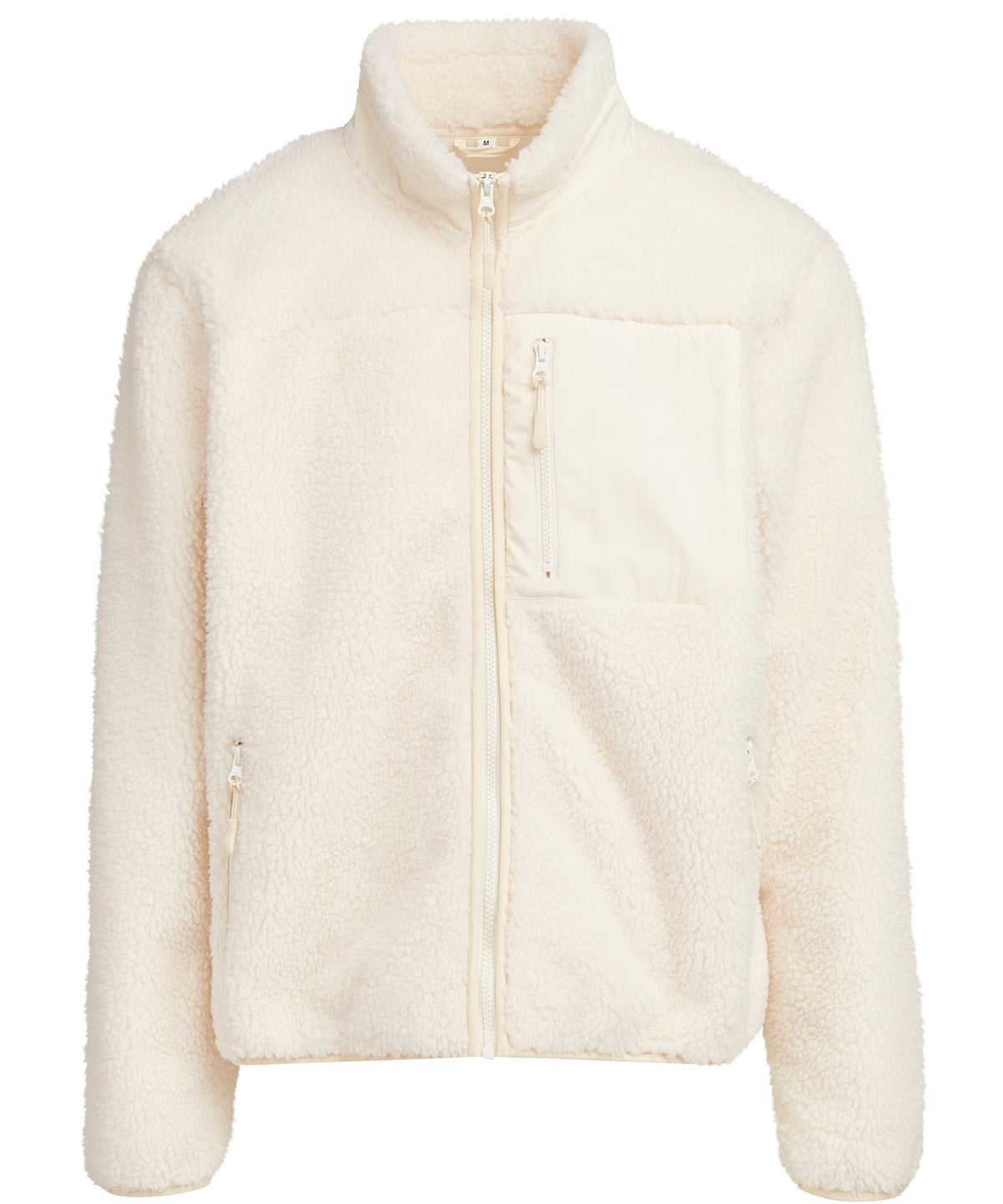 Bonded sherpa jacket - BY406 - White Sand - Customisable Fleece