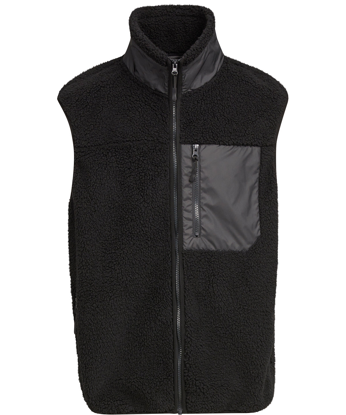 Bonded sherpa vest - BY407 - Black - Customisable Gilets & Body Warmers