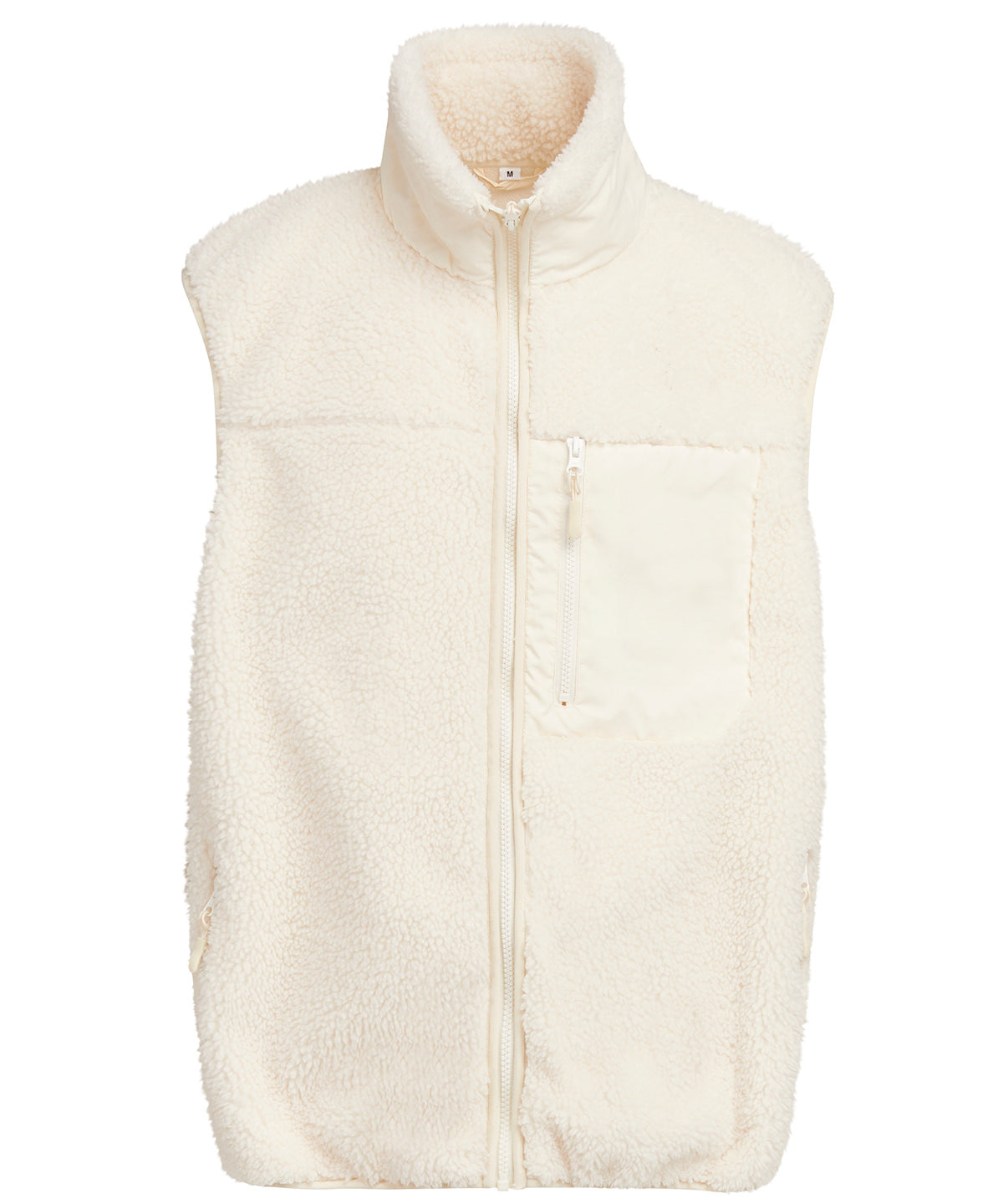 Bonded sherpa vest - BY407 - White Sand - Customisable Gilets &amp; Body Warmers