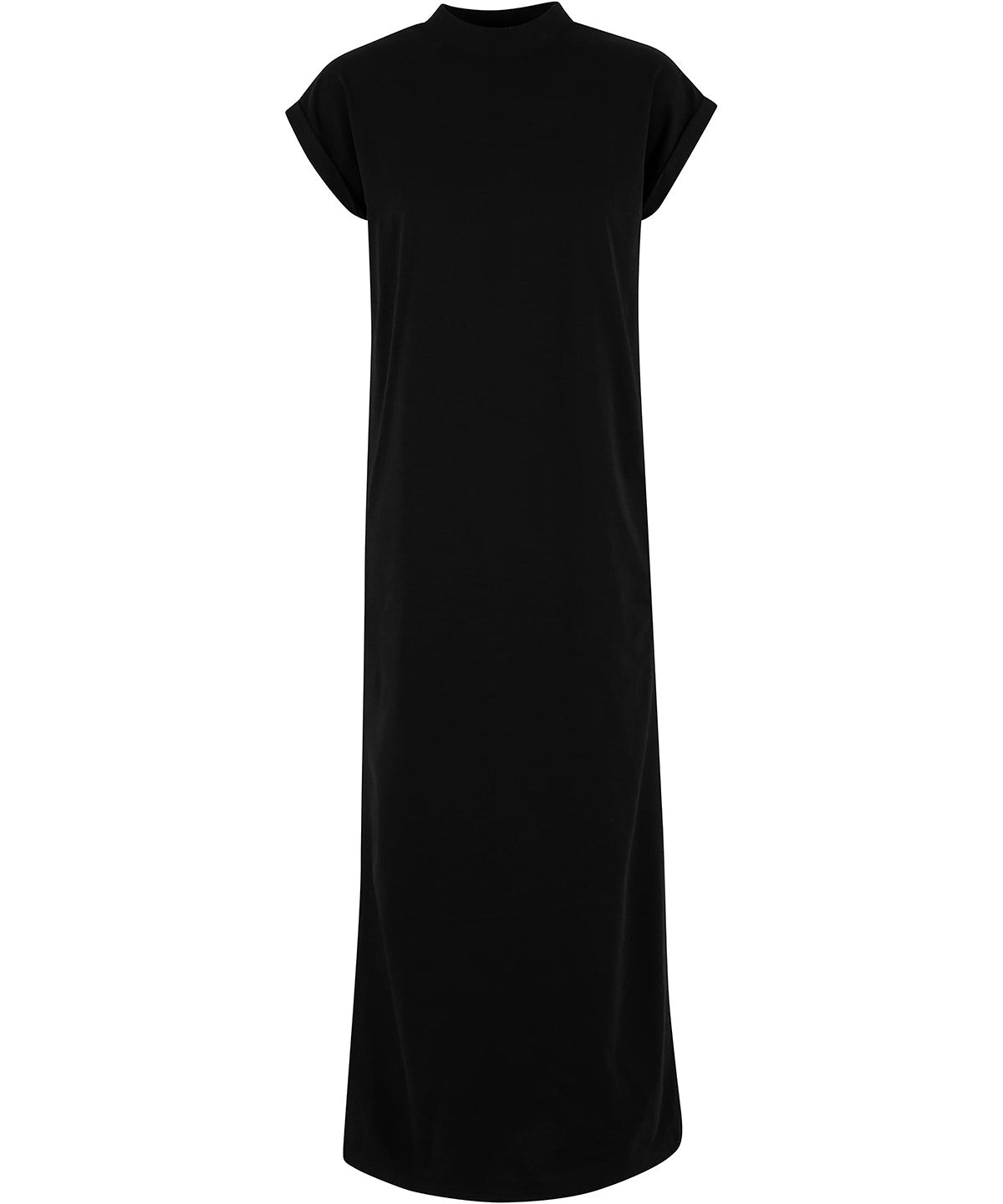 Women’s Sorona long extended shoulder dress - BY415 - Black - Customisable Dresses