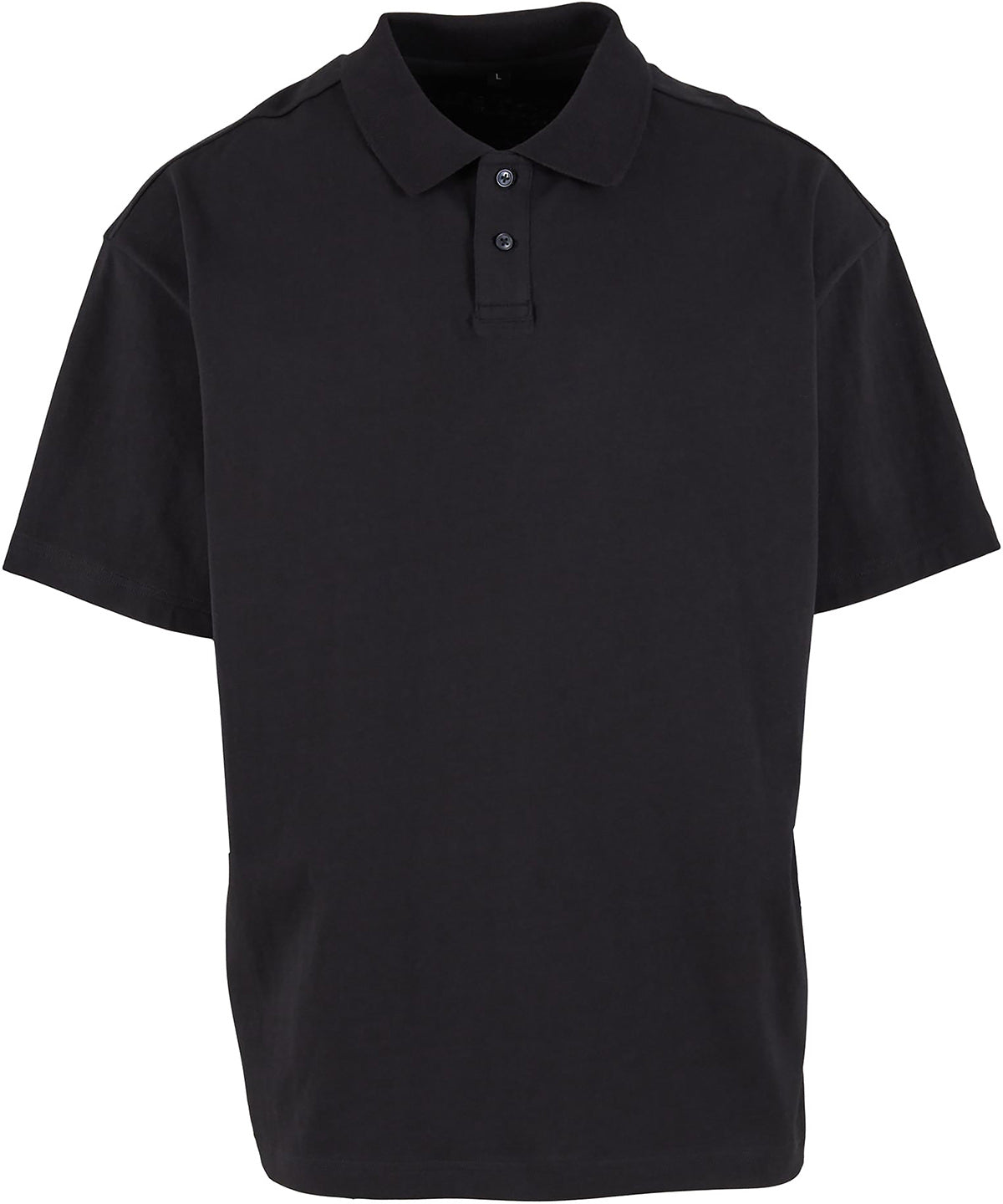 Oversized polo shirt - BY421 - Black - Customisable Polos