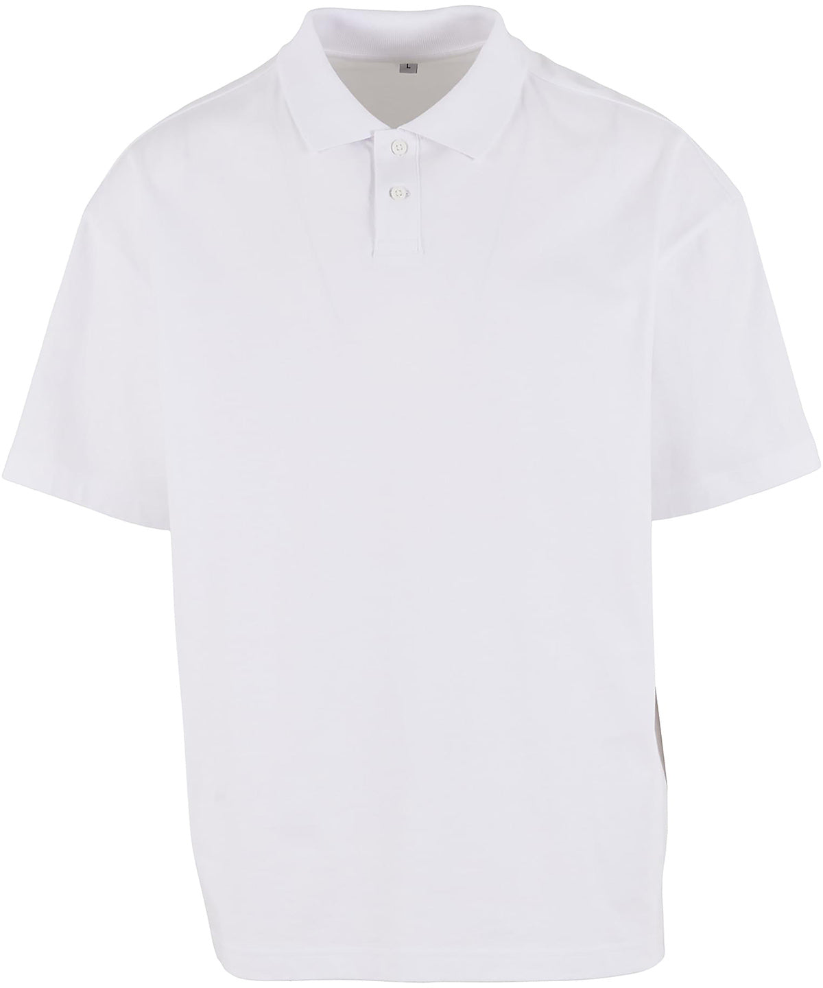 Oversized polo shirt - BY421 - White - Customisable Polos