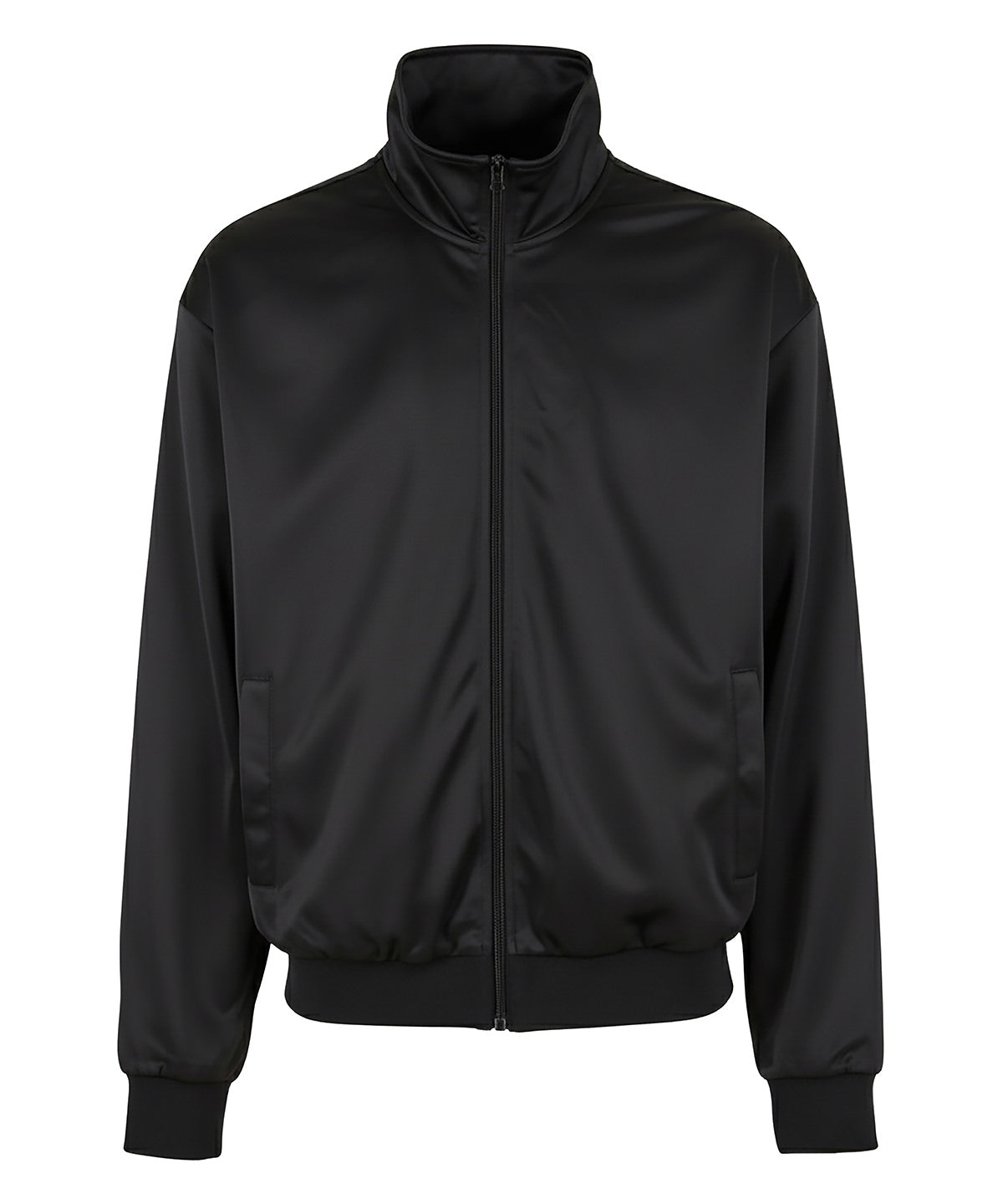 Tricot track jacket - BY425 - Black - Customisable Jackets