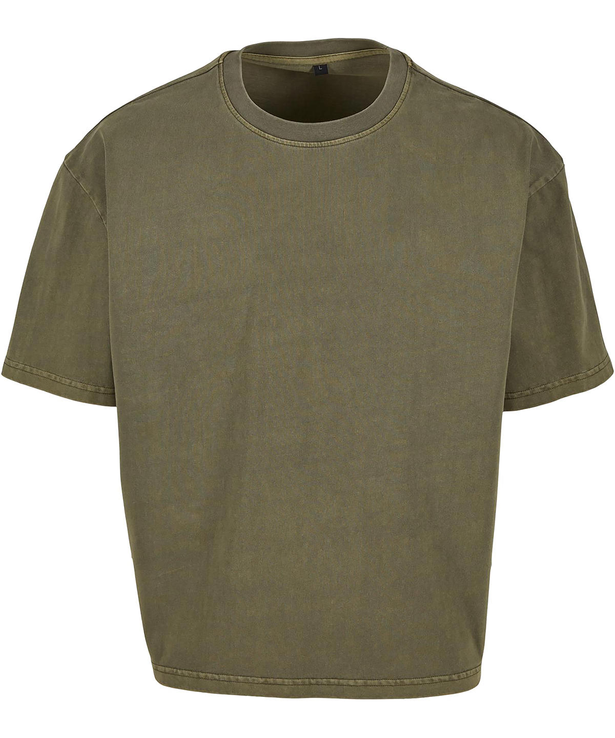 Vintage cropped heavy oversized tee - BY435 - Warm Khaki - Customisable T-Shirts