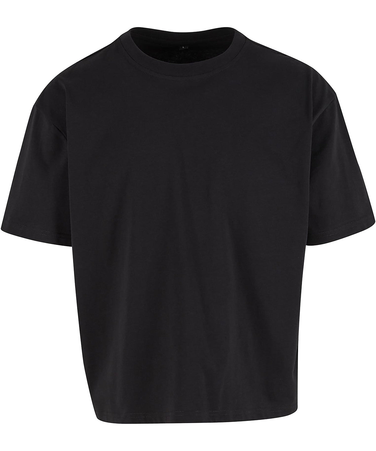 Cropped oversize tee - BY439 - Black - Customisable T-Shirts