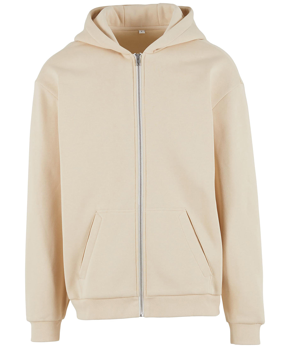 Loose-fit zip hoodie - BY443 - Sand - Customisable Hoodies