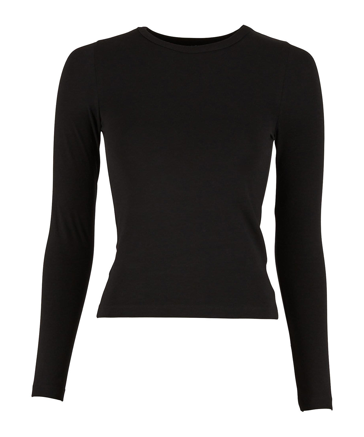Women’s ultra slim long sleeve - BY446 - Black - Customisable T-Shirts