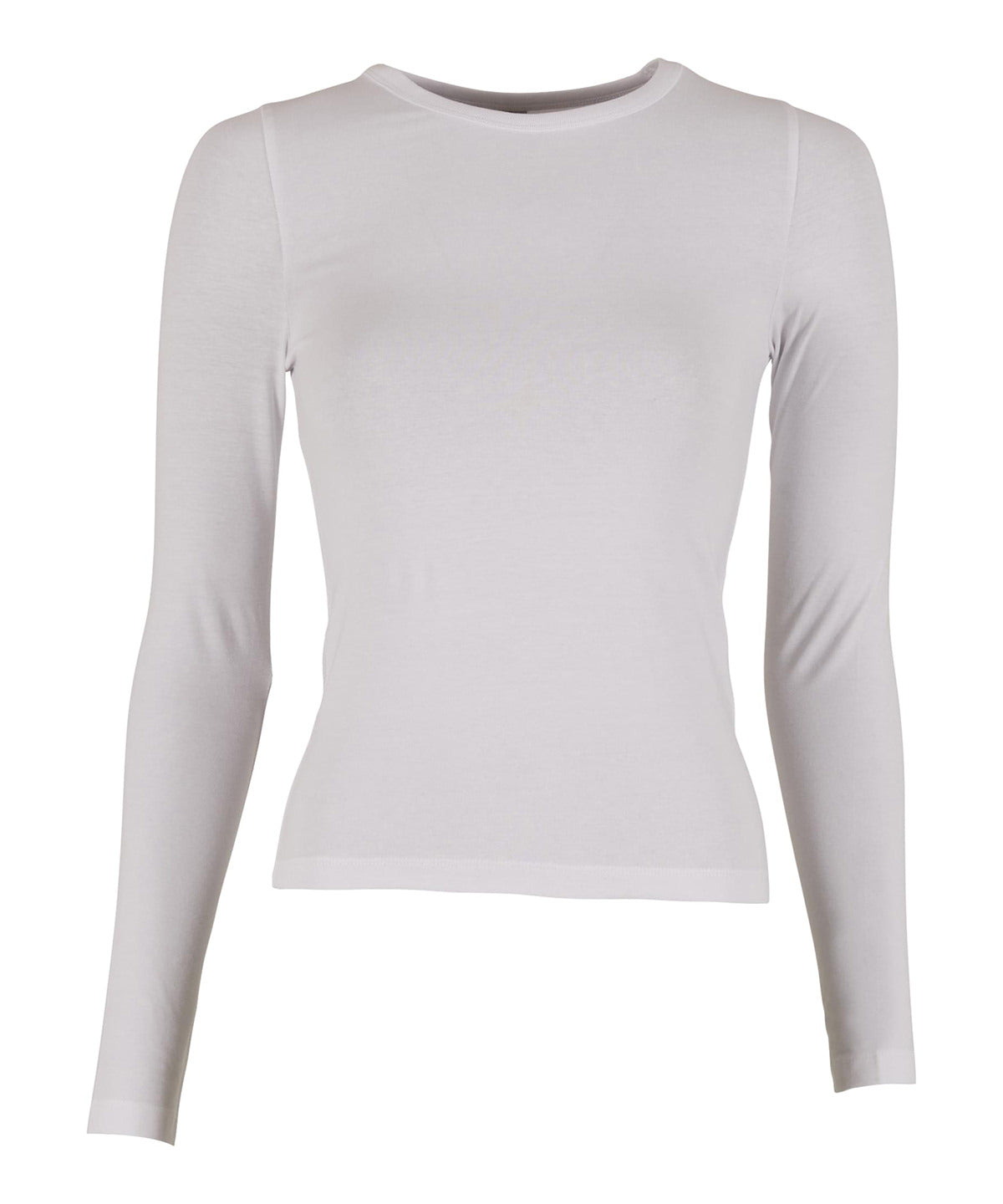 Women’s ultra slim long sleeve - BY446 - White - Customisable T-Shirts