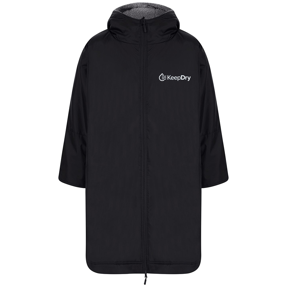 KeepDry - All Weather Dry Robe - Kids - Black - Customisable Jacket