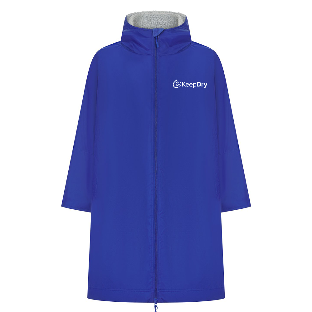 KeepDry - All Weather Dry Robe - Kids - Royal Blue - Customisable Jacket