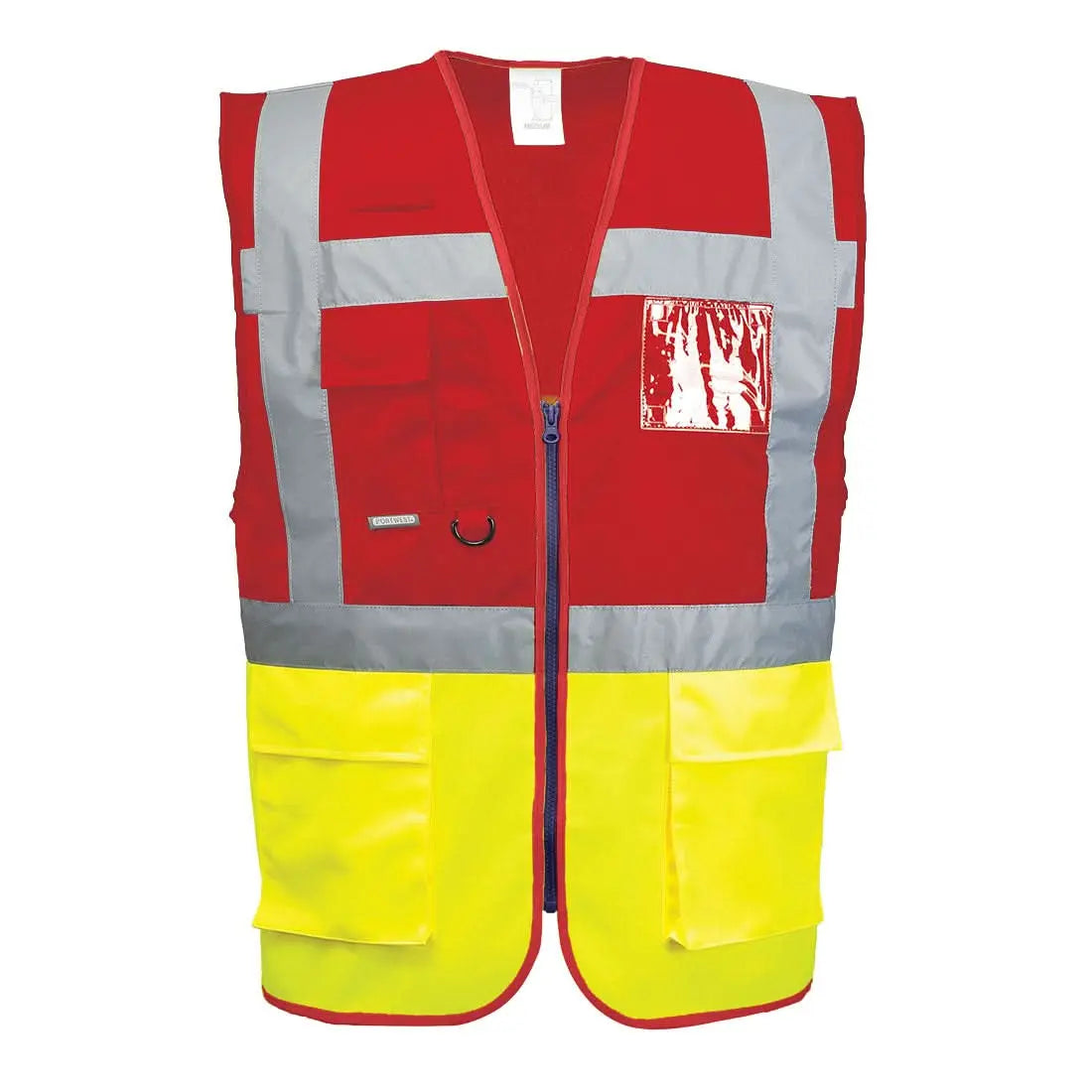 Paris Hi Vis Contrast Executive Vest C276 - Yellow Red - Customisable Vests