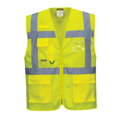 Athens Hi Vis Mesh Executive Vest C376 - Yellow - Customisable Vests