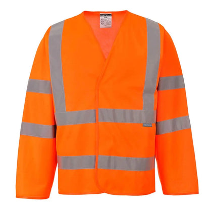 Hi Vis Band And Brace Jacket L/S C473 - Orange - Customisable Vests