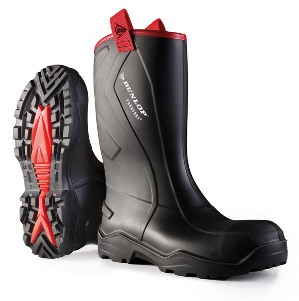 Dunlop Purofort Rugged Full Safety Rigger Boots C762043 - Black - Customisable Wellingtons