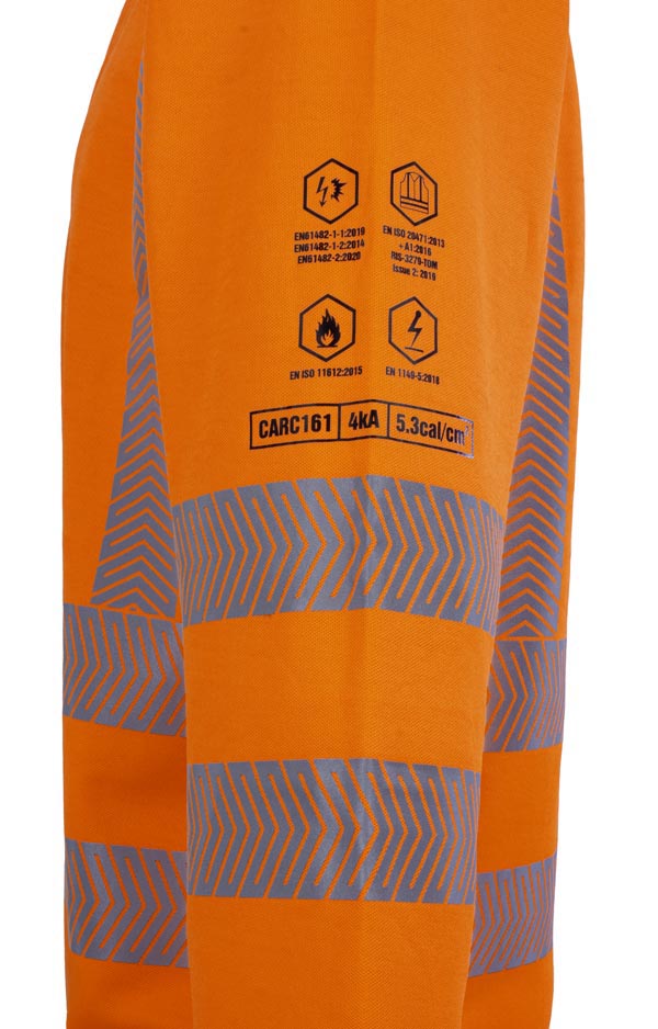 Beeswift Arc Compliant Hi Vis Polo Shirt Orange Carc161 - - Customisable Hi-Vis Polo Shirts