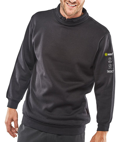 Beeswift Arc Compliant Sweatshirt Carc3 - Navy Blue - Customisable Sweatshirts