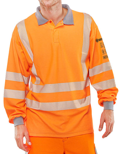 Beeswift Arc Compliant Rail Spec Polo Shirt Carc51 - Orange - Customisable Polo Shirts