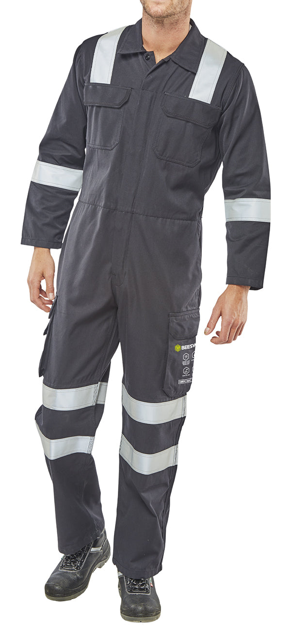 Beeswift Arc Compliant Boilersuit Carc6 - Navy Blue - Customisable Boilersuits