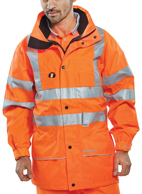 Beeswiftnoustie Hi Vis Jacket Car - Orange - Customisable Jacket