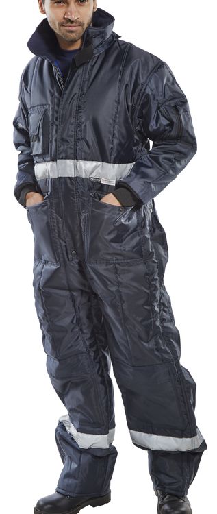 Beeswift Coldstar Freezer Coverall Ccfc - Navy Blue - Customisable Freezer Wear
