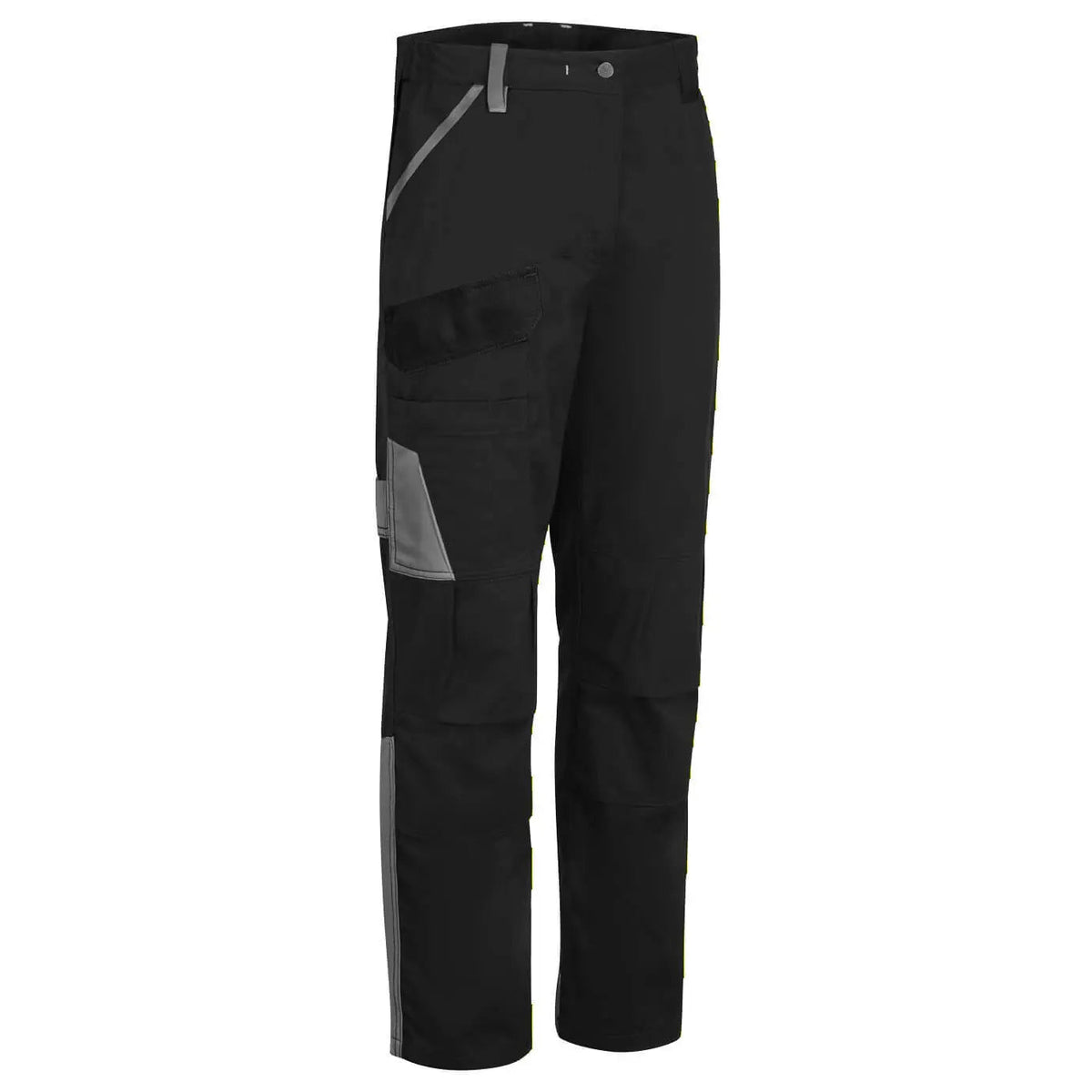 Wx1 Two Tone Cotton Work Trousers - CD111 - Black Grey - Customisable Work Trousers