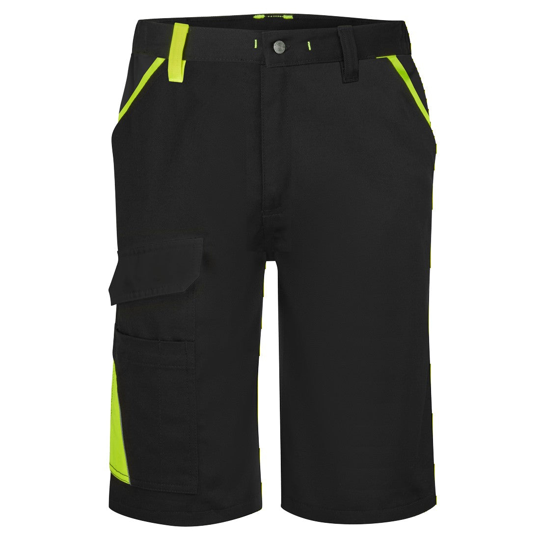 Wx1 Two Tone Cotton Shorts - CD114 - Black Yellow - Customisable Shorts