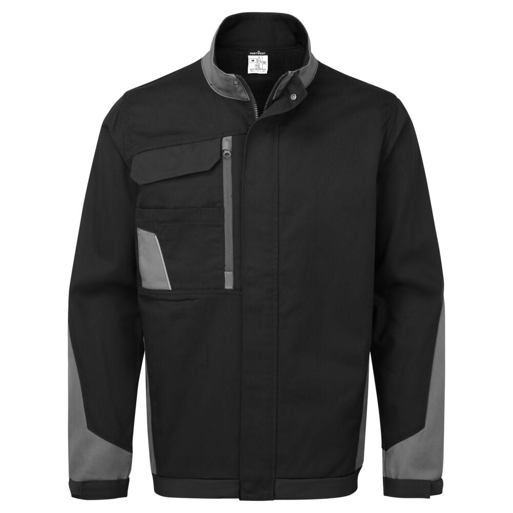 Wx1 Lightweight Cotton Work Jacket - CD130 - Black Grey - Customisable Work Jackets