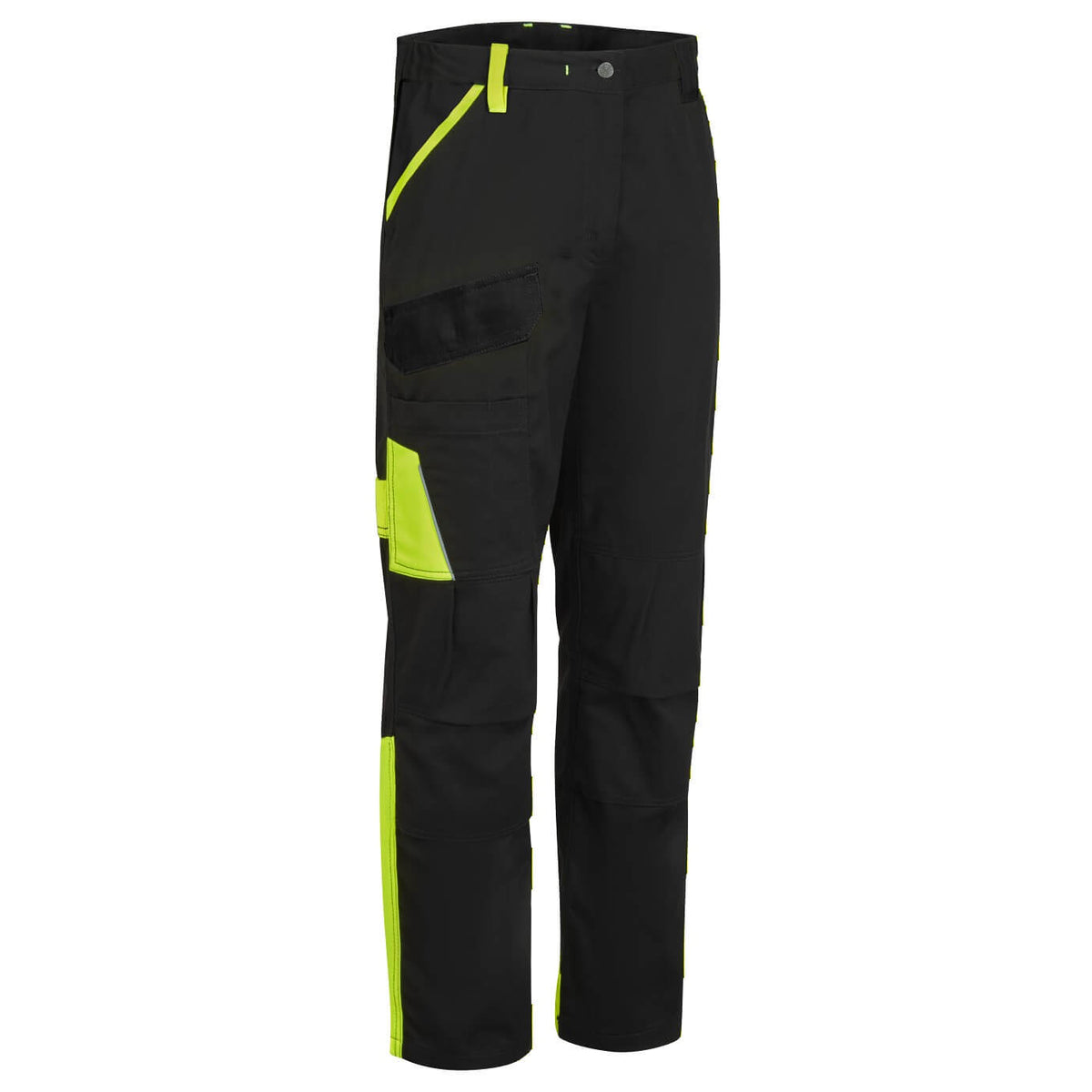 Wx1 Lightweight Cotton Work Trousers - CD131 - Black Yellow - Customisable Work Trousers