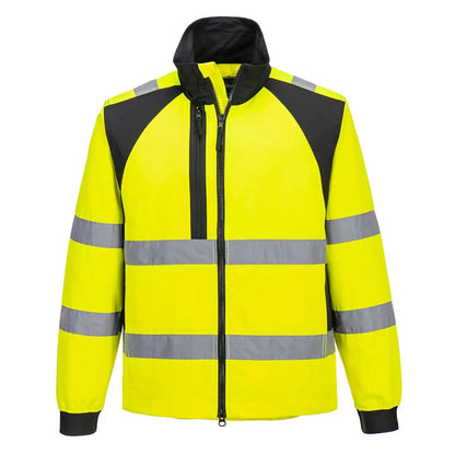 Wx2 Eco Hi Vis Work Jacket Cd861 - Yellow Black - Customisable Work Jackets