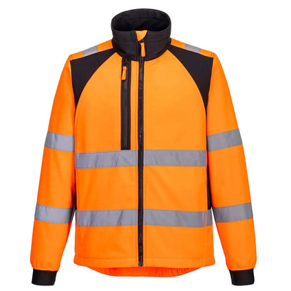 Wx2 Eco Hi Vis Softshell (2 L) Cd875 - Orange Black - Customisable Softshell Jackets