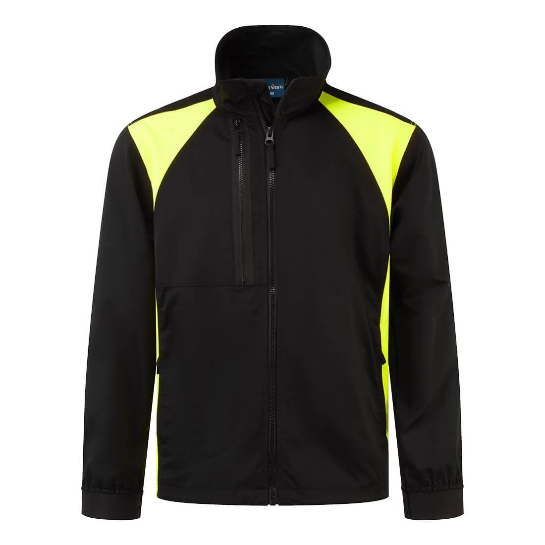 Wx2 Eco Stretch Work Jacket - CD885 - Black Yellow - Customisable Work Jackets
