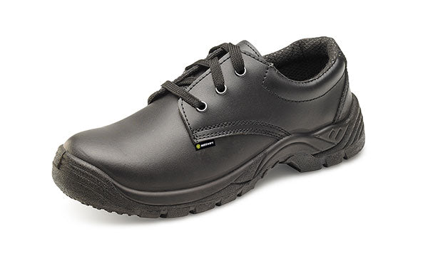Beeswift Smooth Leather Tie Shoe Cddsts - Black - Customisable Safety Shoes