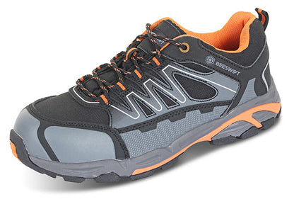 Beeswift Safety Trainer S Composite Cf29 - Black Orange - Customisable Safety Trainers