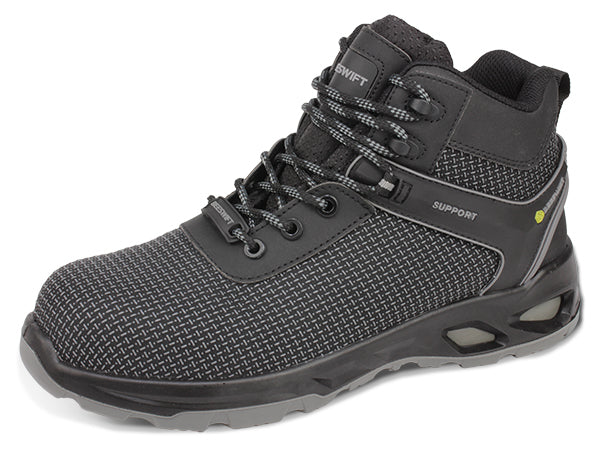 Beeswift Himley Tpu Tek Composite Mid Lightweight Safety Work Boot Ss Cf37 - Black - Customisable Safety Boots