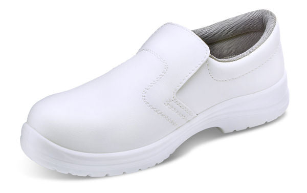 Beeswift Micro Fibre Slip On Shoe S Cf83 - White - Customisable Safety Shoes