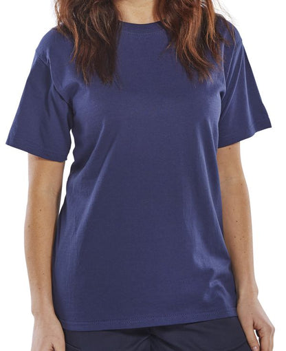 Blank Beeswift Heavyweight T Shirt Clcts - Navy Blue - Customisable T-Shirt