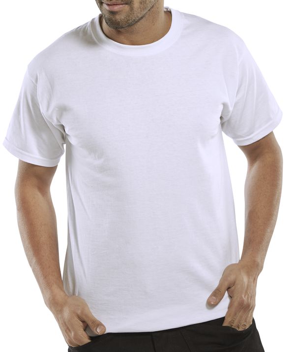 Blank Beeswift Heavyweight T Shirt Clcts - White - Customisable T-Shirt
