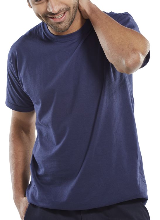 Blank Beeswift Standard T Shirt Clcts1 - Navy Blue - Customisable T-Shirt