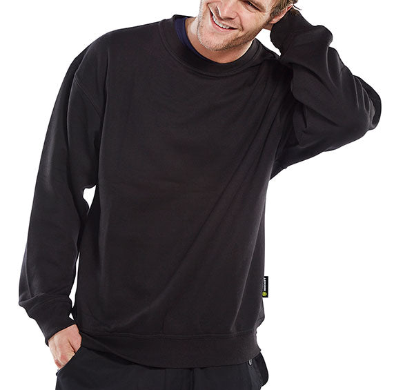Beeswift Polycotton Sweatshirt Clpcs - Black - Customisable Sweatshirts