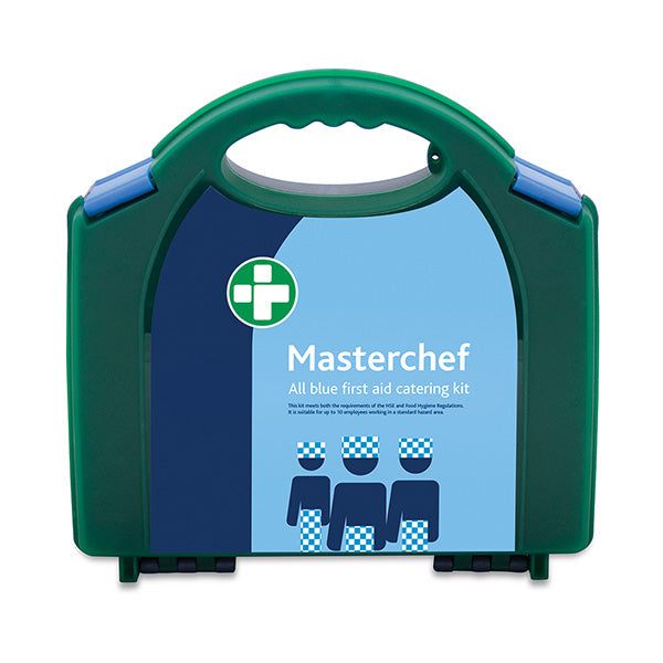 Reliance Medical Masterchef Person All Catering First Aid Kit In Aura Box - CM0297 - Green 500X250X460MM - Customisable Catering Kits
