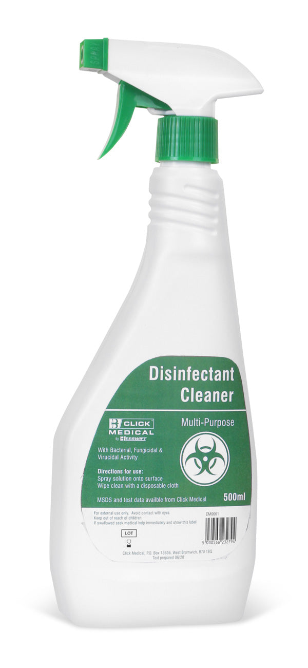 Click Medical Click Medical Multipurpose Disinfectant Cleaner Ml Cm0661 - White 500ML - Customisable Medical Clean Up