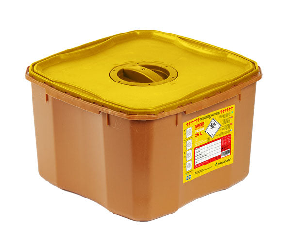 Wood Safe Woodsafe Sharps Bin Lid And Screw Fit Cap Litre Cm0926 - Brown 25L - Customisable Sharps Bins
