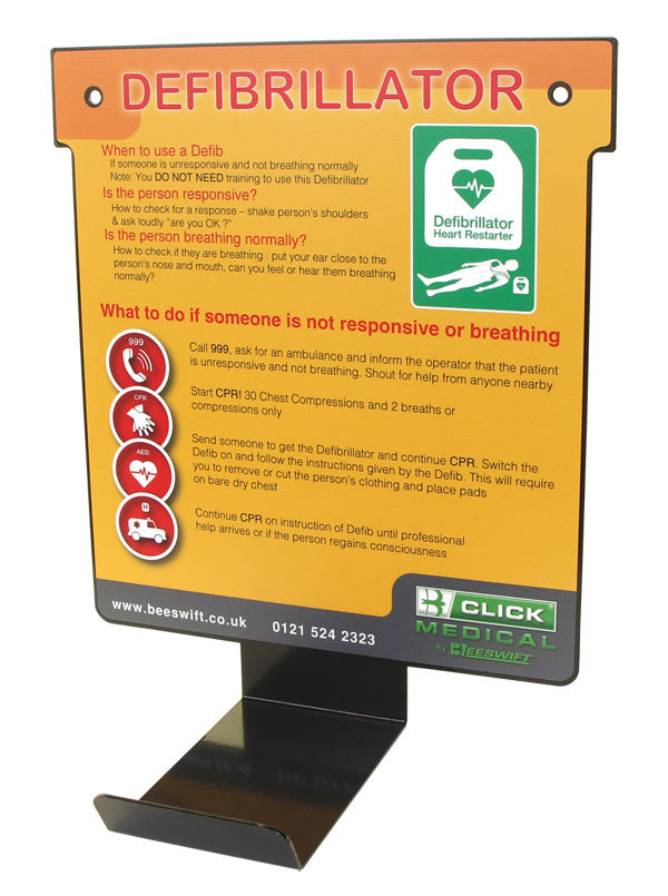 Click Medical Defibrillator Universal Wall Hanger - - Customisable AED Cabinets & Brackets
