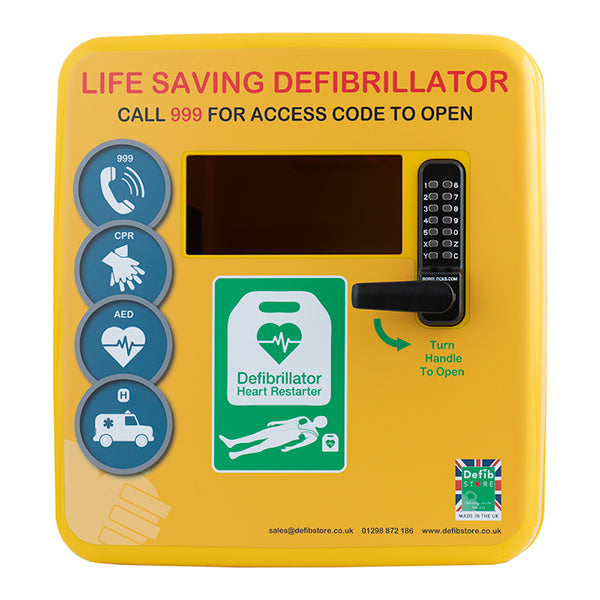 Click Medical Defibrillator Polycarbonate Cabinet with Lock Heater and Light - - Customisable AED Cabinets &amp; Brackets