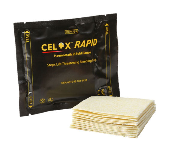 Cellox Rapid Haemostatic Gauze Z-Fold - - Customisable Trauma & Critical Injury