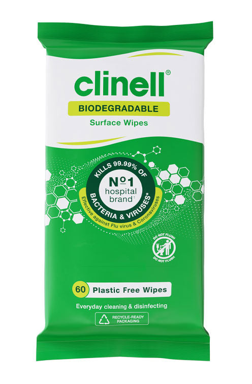 Clinell Clinell Biodegradable Surface Wipes Cm1961 - Green 121X210X222MM - Customisable Wipes